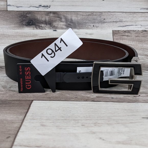 Guess* Men's Reversible Brown/Black Smooth Handcrafted Belt~ Size XL (42-44) - Picture 7 of 10